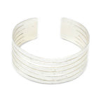 Gold Hammered Adjustable Cuff Bangles - La Vitá Jewels