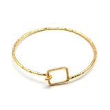 Brass Gold Plated Hammered Metal Bangles