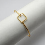 Brass Gold Plated Hammered Metal Bangles