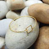 Brass Gold Plated Hammered Metal Bangles