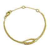 Brass Gold Plated Metal Beads Chain Bracelets