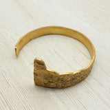 Designer Gold Plated Hammered Plain Women Bracelet, Wholesale jewelry