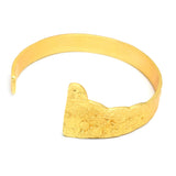 Designer Gold Plated Hammered Plain Women Bracelet, Wholesale jewelry