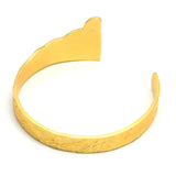 Designer Gold Plated Hammered Plain Women Bracelet, Wholesale jewelry