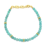 Brass Gold Plated Multi Tourmaline Beads Bracelets