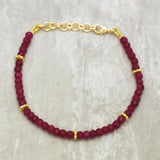 Brass Gold Plated Multi Tourmaline Beads Bracelets