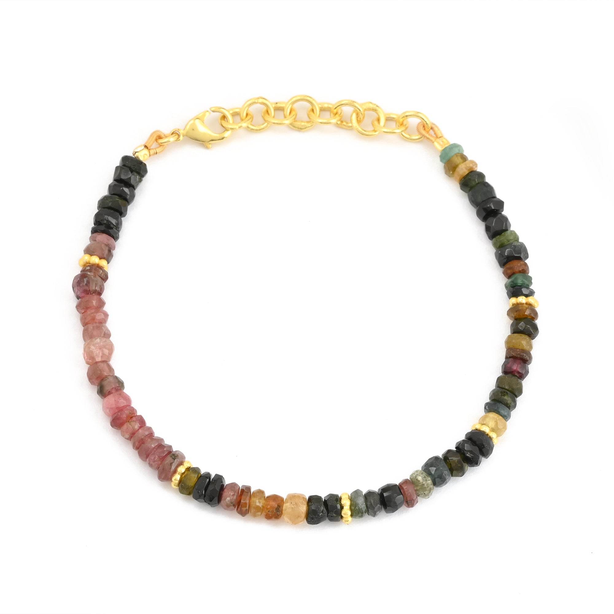 Multi Tourmaline Beads Bracelets - La Vitá Jewels