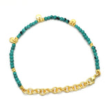 Turquoise Charm Beaded Bracelet
