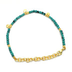 Turquoise Charm Beaded Bracelet