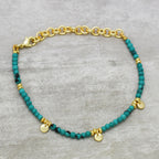 Turquoise Charm Beaded Bracelet
