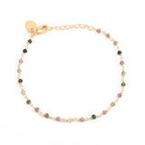 Multicolor Gemstone Chain Bracelet