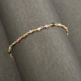 Multicolor Gemstone Chain Bracelet