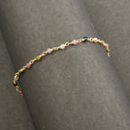 Multicolor Gemstone Chain Bracelet