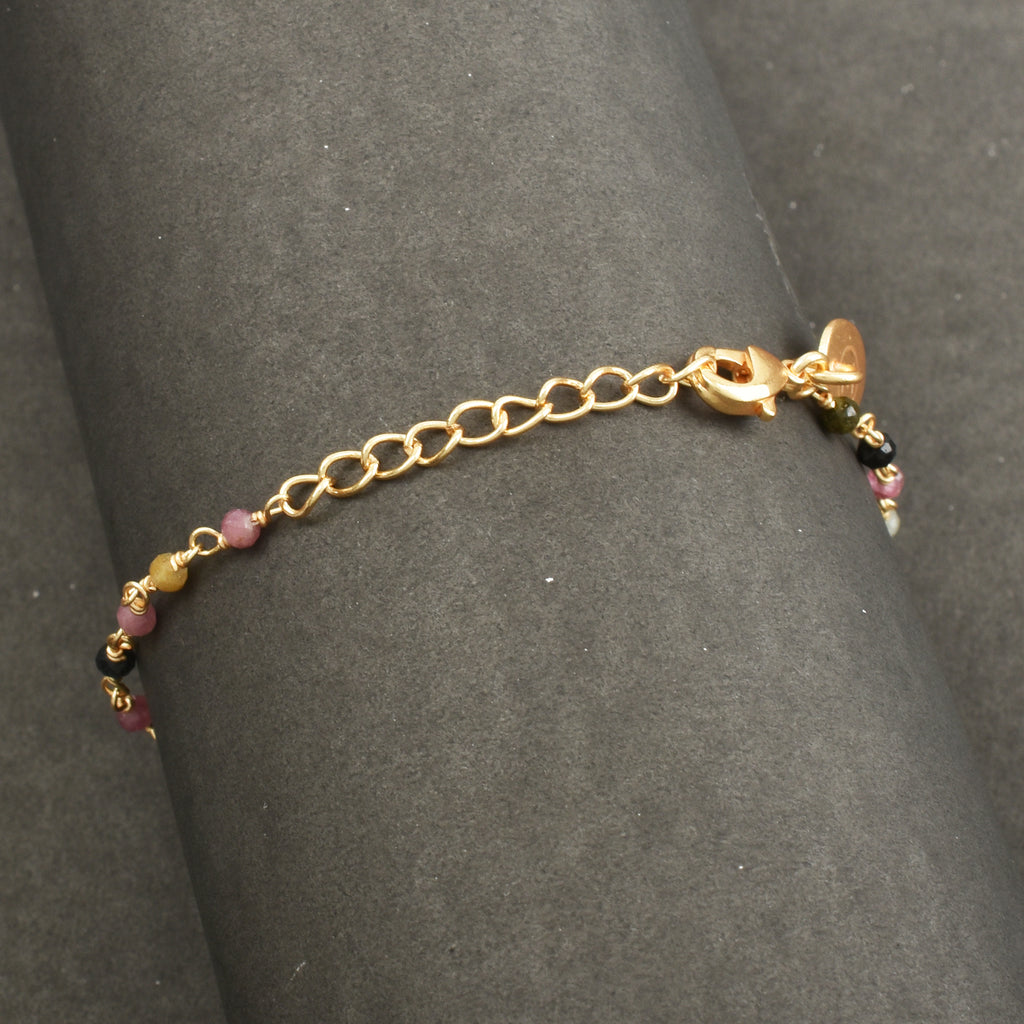Multicolor Gemstone Chain Bracelet
