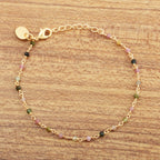 Multicolor Gemstone Chain Bracelet