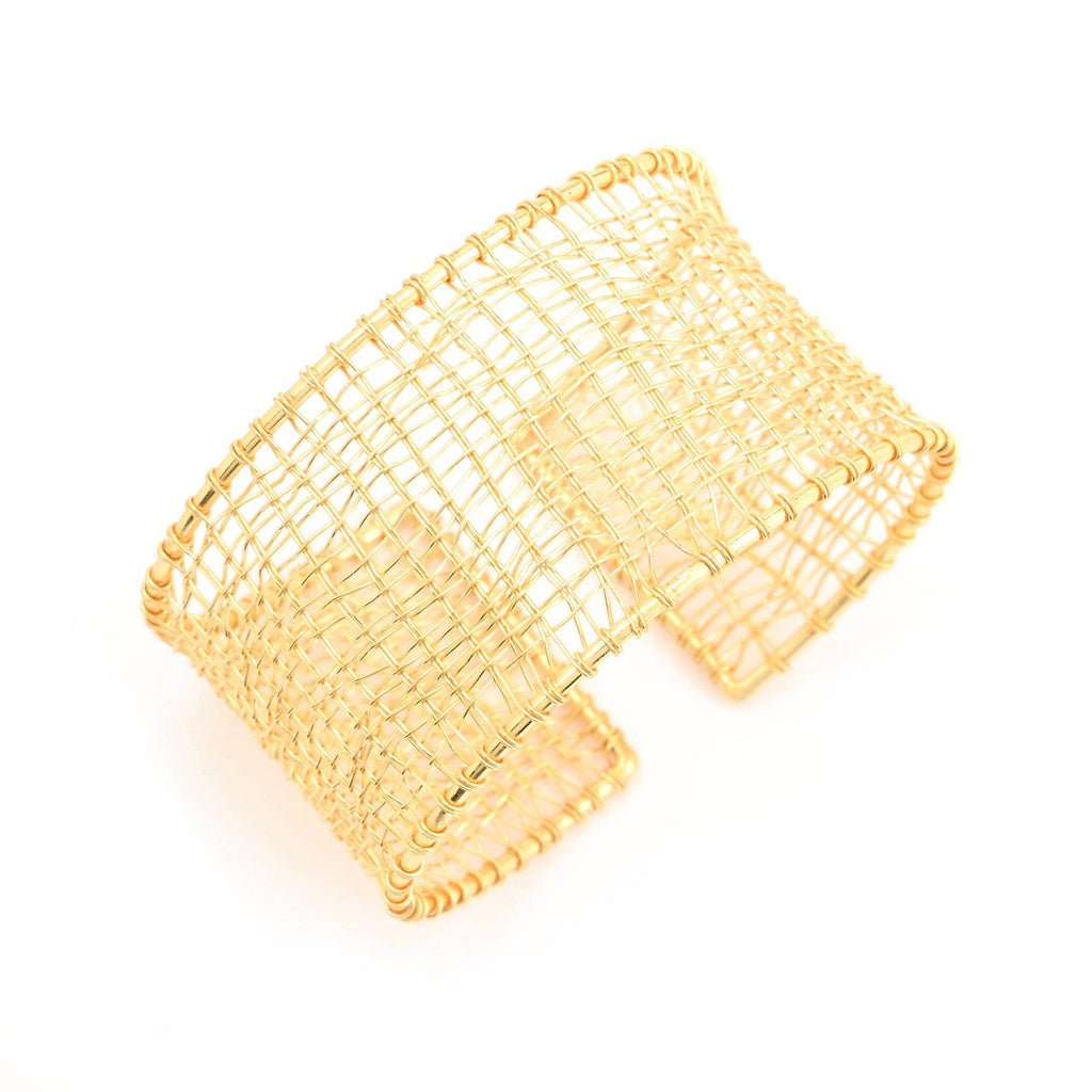 Golden Open Cuff Bracelets - La Vitá Jewels