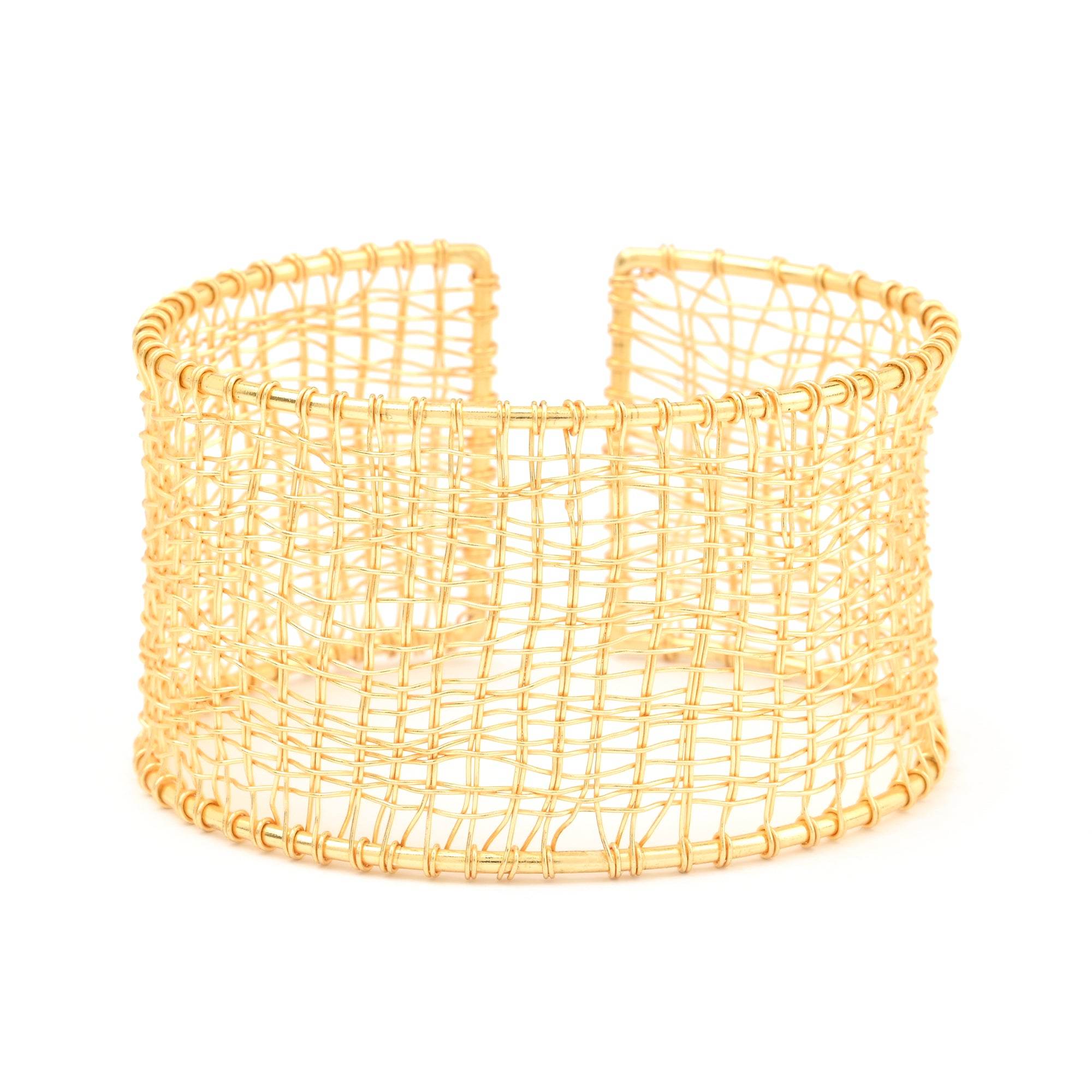 Golden Open Cuff Bracelets - La Vitá Jewels