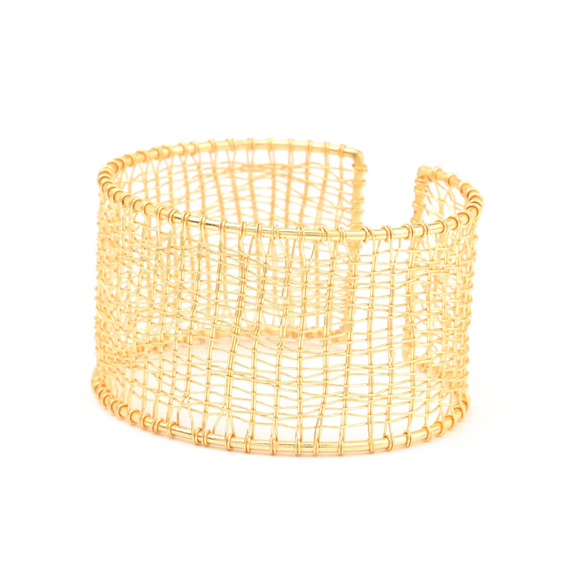 Golden Open Cuff Bracelets - La Vitá Jewels