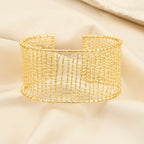 Golden Open Cuff Bracelets - La Vitá Jewels