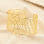Golden Open Cuff Bracelets - La Vitá Jewels
