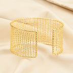 Golden Open Cuff Bracelets - La Vitá Jewels