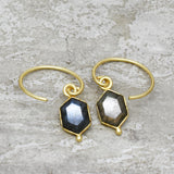 Labradorite  Hoop Earrings