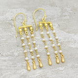 Pearls Fringe Earrings