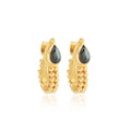 Labradorite Gemstone Hoop Earrings - La Vitá Jewels