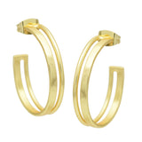 Half Circle Hoop Earrings