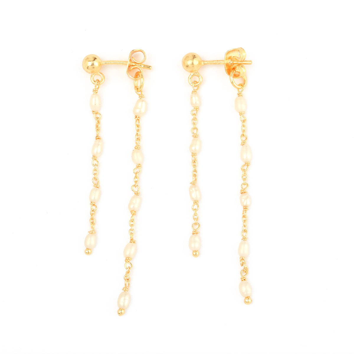 Fresh Water Pearl Threader Earrings