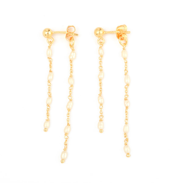 Fresh Water Pearl Threader Earrings