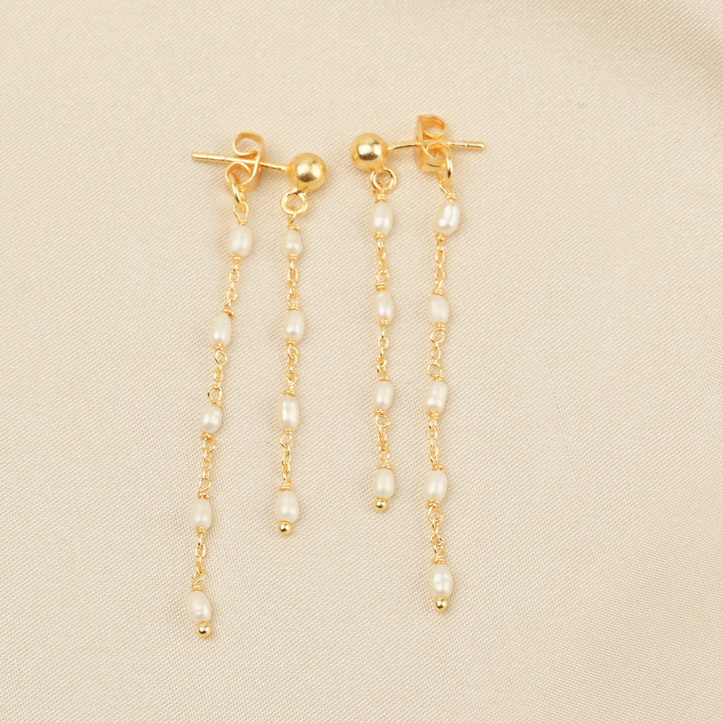Fresh Water Pearl Threader Earrings