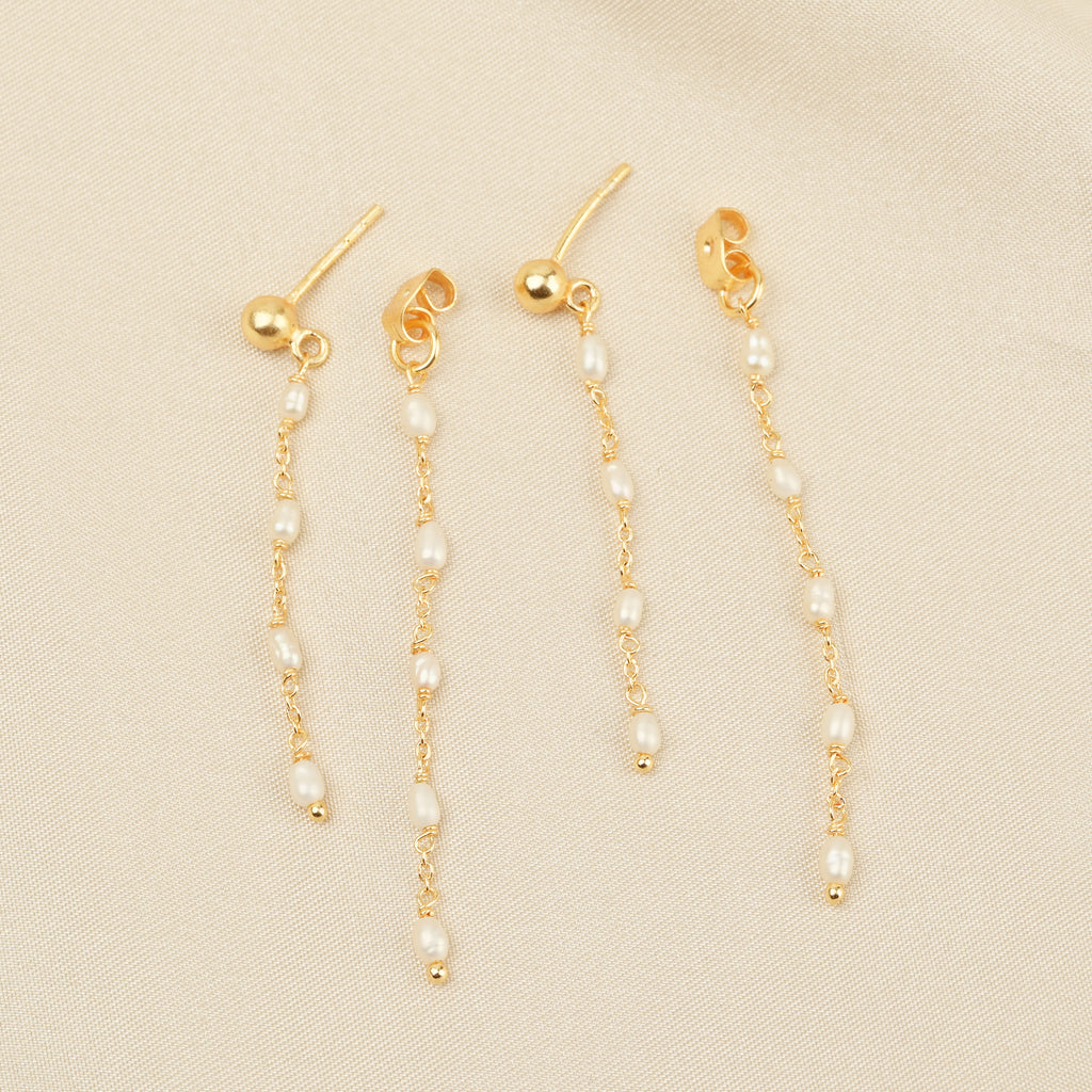 Fresh Water Pearl Threader Earrings