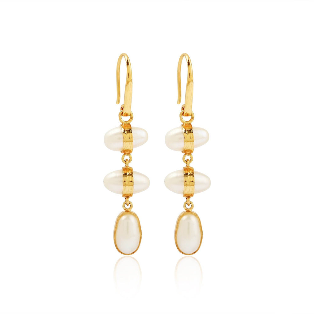 Moon Enlightenment Freshwater Pearl Earrings - La Vitá Jewels