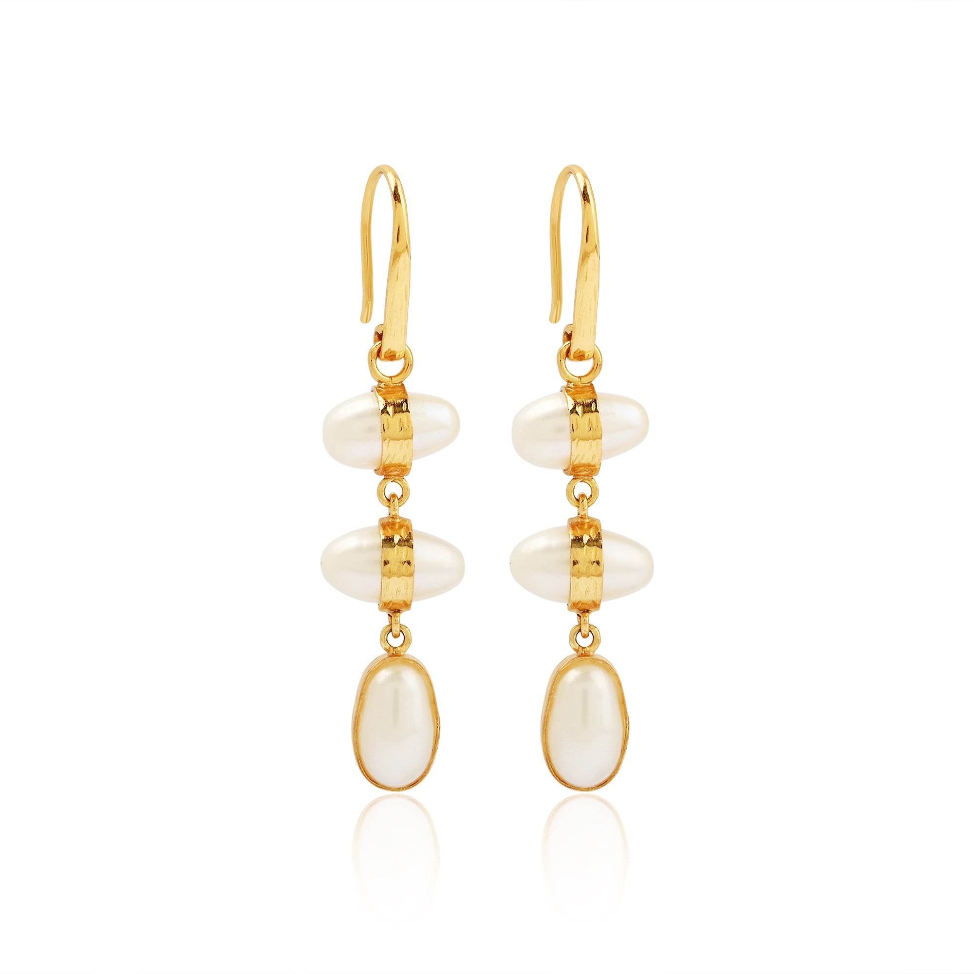 Moon Enlightenment Freshwater Pearl Earrings - La Vitá Jewels