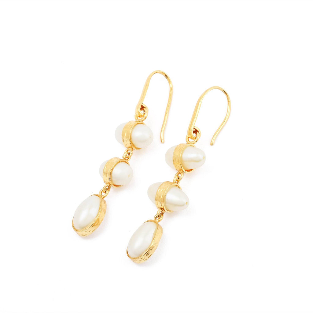 Moon Enlightenment Freshwater Pearl Earrings - La Vitá Jewels