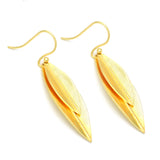 Leaf Shape Metal Dangle Earrings