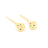 Multi CZ Dangle Drop Earrings