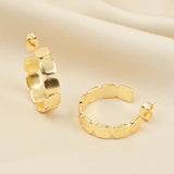 Metal Dot Hoop Earrings
