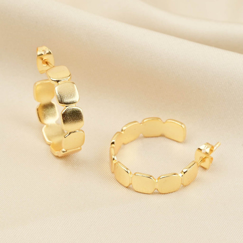 Metal Dot Hoop Earrings - La Vitá Jewels