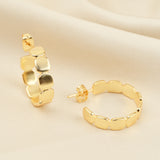 Metal Dot Hoop Earrings