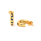 Multi Colorful CZ Huggie Hoop Earrings