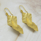 Handcrafted leaf Dangle Earrings