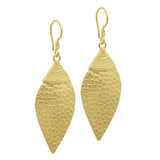 Leaf Shape Dangle Earrings Fish Design Texture Earrings