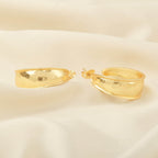 Half Moon Hammered Hoop Earrings - La Vitá Jewels