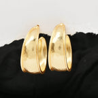 Half Moon Hammered Hoop Earrings - La Vitá Jewels