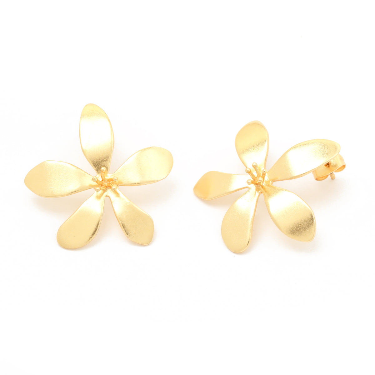 Dainty Gold Flower Stud Earrings
