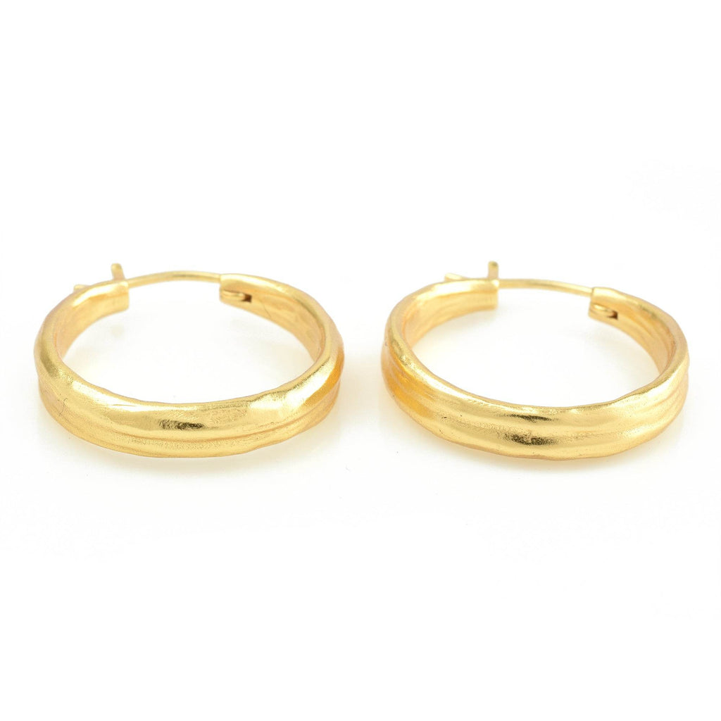 Ember Texture Hoop Earrings - La Vitá Jewels