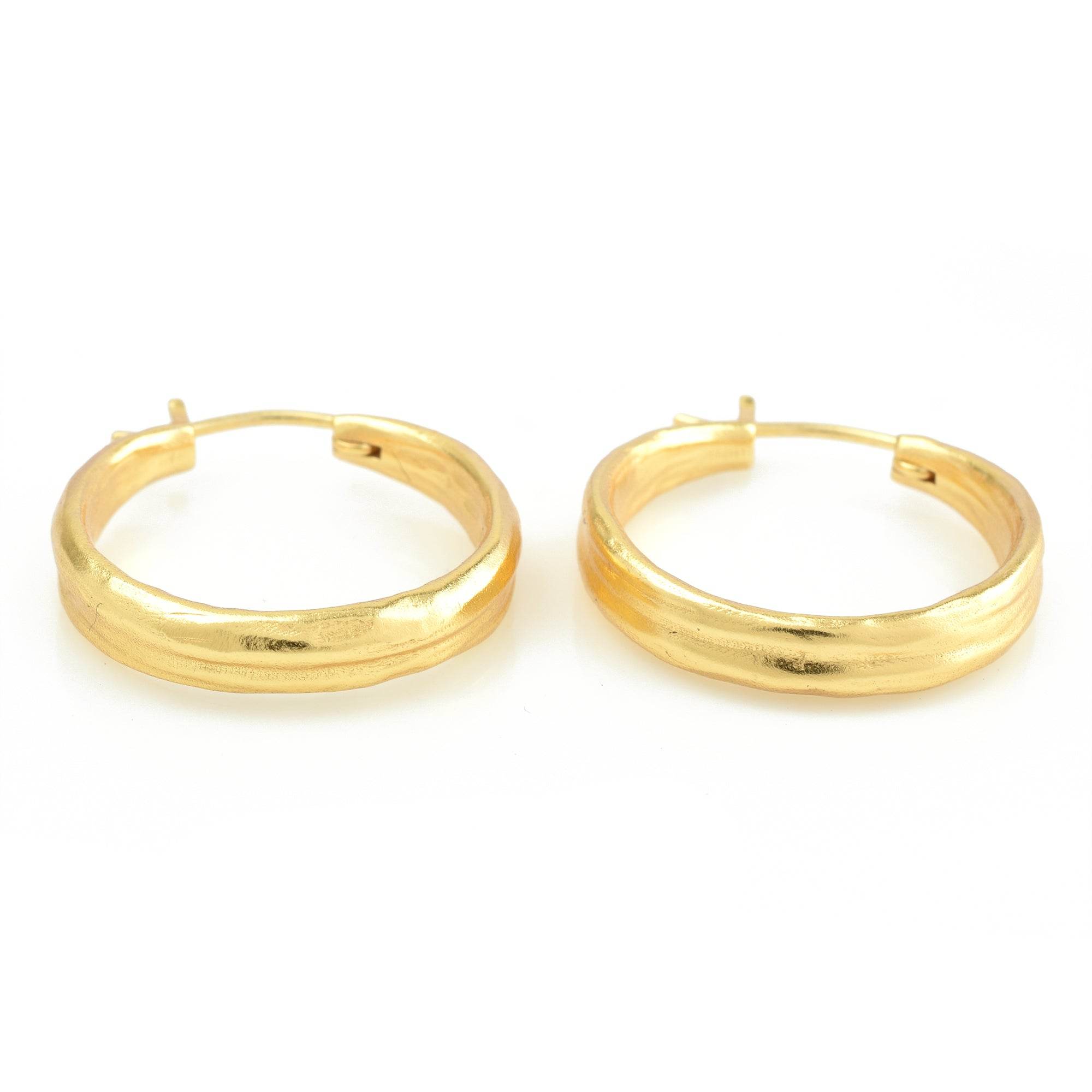 Ember Texture Hoop Earrings - La Vitá Jewels