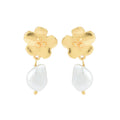 Fresh Water Pearl and Floral Earrings - La Vitá Jewels